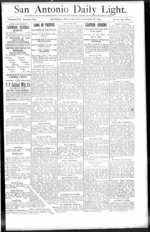 San Antonio Daily Light. (San Antonio, Tex.), Vol. 13, No. 264, Ed. 1 Saturday, November 25, 1893
