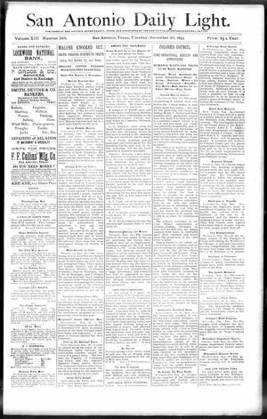 San Antonio Daily Light. (San Antonio, Tex.), Vol. 13, No. 266, Ed. 1 Tuesday, November 28, 1893