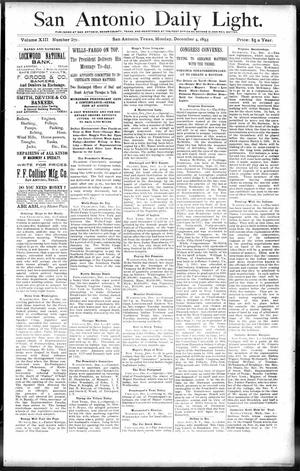 San Antonio Daily Light. (San Antonio, Tex.), Vol. 13, No. 271, Ed. 1 Monday, December 4, 1893