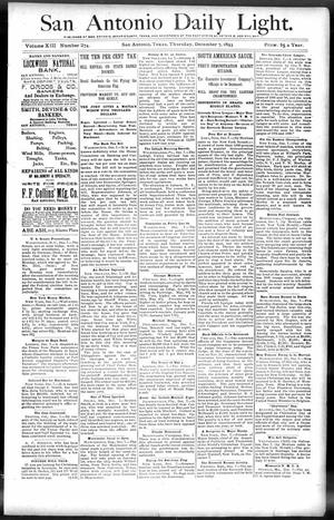 San Antonio Daily Light. (San Antonio, Tex.), Vol. 13, No. 274, Ed. 1 Thursday, December 7, 1893
