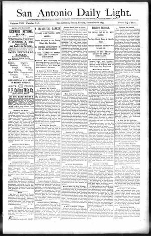 San Antonio Daily Light. (San Antonio, Tex.), Vol. 13, No. 275, Ed. 1 Friday, December 8, 1893
