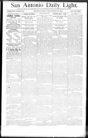 San Antonio Daily Light. (San Antonio, Tex.), Vol. 13, No. 281, Ed. 1 Friday, December 15, 1893