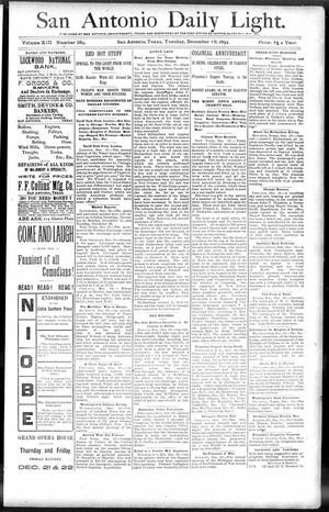 San Antonio Daily Light. (San Antonio, Tex.), Vol. 13, No. 284, Ed. 1 Tuesday, December 19, 1893