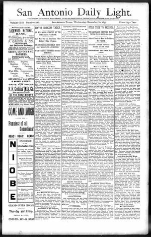 San Antonio Daily Light. (San Antonio, Tex.), Vol. 13, No. 285, Ed. 1 Wednesday, December 20, 1893
