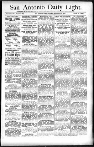 San Antonio Daily Light. (San Antonio, Tex.), Vol. 13, No. 287, Ed. 1 Friday, December 22, 1893