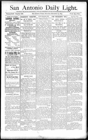 San Antonio Daily Light. (San Antonio, Tex.), Vol. 13, No. 288, Ed. 1 Saturday, December 23, 1893
