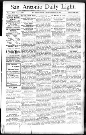 San Antonio Daily Light. (San Antonio, Tex.), Vol. 13, No. 289, Ed. 1 Tuesday, December 26, 1893