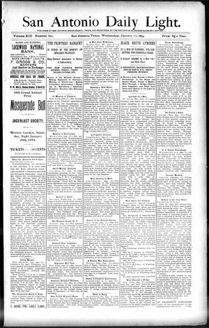 San Antonio Daily Light. (San Antonio, Tex.), Vol. 13, No. 307, Ed. 1 Wednesday, January 17, 1894