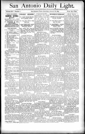 San Antonio Daily Light. (San Antonio, Tex.), Vol. 14, No. 1, Ed. 1 Saturday, January 20, 1894