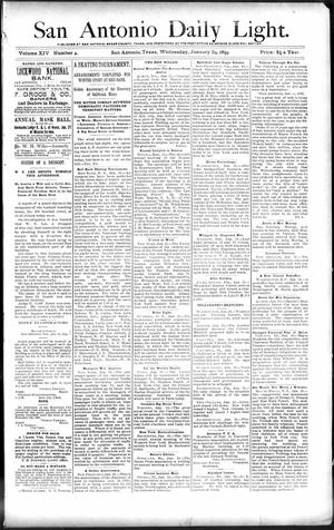 San Antonio Daily Light. (San Antonio, Tex.), Vol. 14, No. 4, Ed. 1 Wednesday, January 24, 1894