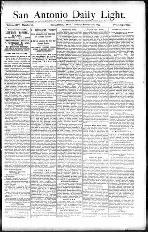 San Antonio Daily Light. (San Antonio, Tex.), Vol. 14, No. 17, Ed. 1 Thursday, February 8, 1894