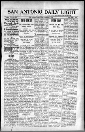 San Antonio Daily Light (San Antonio, Tex.), Vol. 17, No. 240, Ed. 1 Friday, September 17, 1897