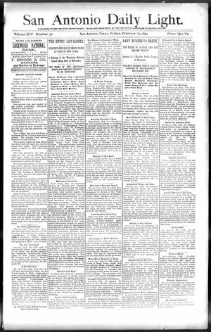 San Antonio Daily Light. (San Antonio, Tex.), Vol. 14, No. 30, Ed. 1 Friday, February 23, 1894