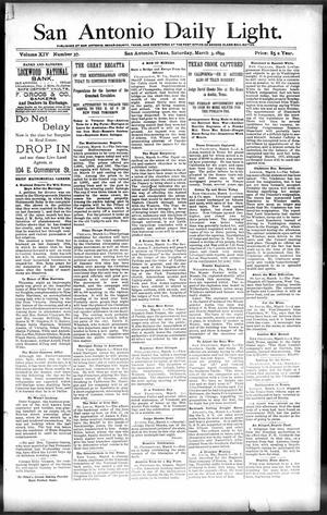 San Antonio Daily Light. (San Antonio, Tex.), Vol. 14, No. 37, Ed. 1 Saturday, March 3, 1894