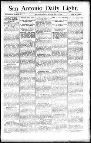 San Antonio Daily Light. (San Antonio, Tex.), Vol. 14, No. 38, Ed. 1 Monday, March 5, 1894