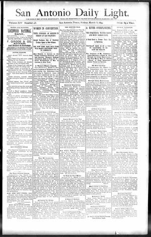 San Antonio Daily Light. (San Antonio, Tex.), Vol. 14, No. 42, Ed. 1 Friday, March 9, 1894