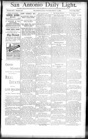 San Antonio Daily Light. (San Antonio, Tex.), Vol. 14, No. 49, Ed. 1 Saturday, March 17, 1894