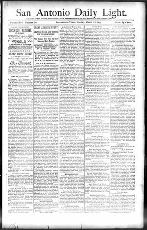 San Antonio Daily Light. (San Antonio, Tex.), Vol. 14, No. 50, Ed. 1 Monday, March 19, 1894
