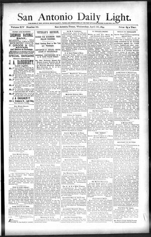San Antonio Daily Light. (San Antonio, Tex.), Vol. 14, No. 82, Ed. 1 Wednesday, April 25, 1894