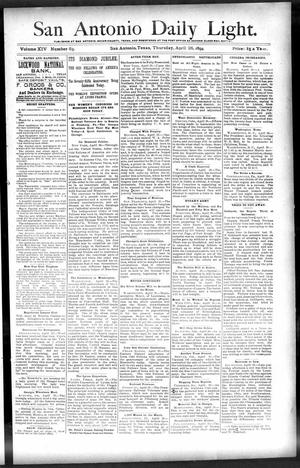 San Antonio Daily Light. (San Antonio, Tex.), Vol. 14, No. 83, Ed. 1 Thursday, April 26, 1894