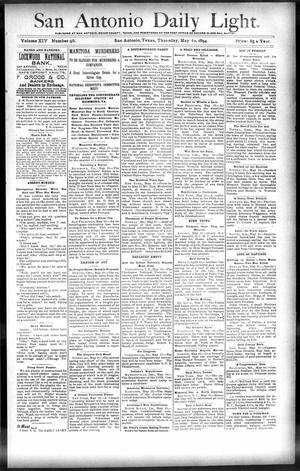 San Antonio Daily Light. (San Antonio, Tex.), Vol. 14, No. 95, Ed. 1 Thursday, May 10, 1894