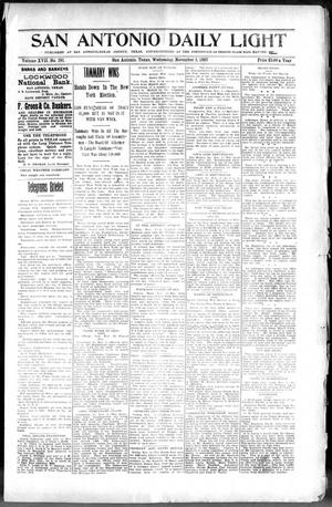 San Antonio Daily Light (San Antonio, Tex.), Vol. 17, No. 291, Ed. 1 Wednesday, November 3, 1897