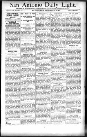 San Antonio Daily Light. (San Antonio, Tex.), Vol. 14, No. 100, Ed. 1 Wednesday, May 16, 1894