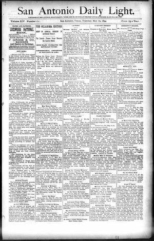 San Antonio Daily Light. (San Antonio, Tex.), Vol. 14, No. 111, Ed. 1 Tuesday, May 29, 1894