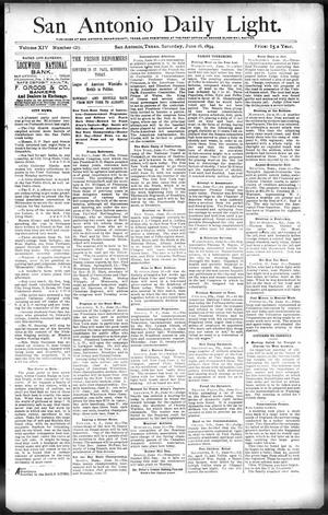 San Antonio Daily Light. (San Antonio, Tex.), Vol. 14, No. 127, Ed. 1 Saturday, June 16, 1894
