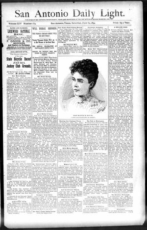 San Antonio Daily Light. (San Antonio, Tex.), Vol. 14, No. 133, Ed. 1 Saturday, June 23, 1894