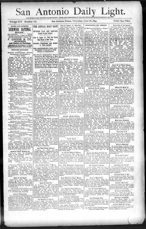 San Antonio Daily Light. (San Antonio, Tex.), Vol. 14, No. 137, Ed. 1 Thursday, June 28, 1894