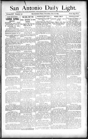 San Antonio Daily Light. (San Antonio, Tex.), Vol. 14, No. 148, Ed. 1 Thursday, July 12, 1894