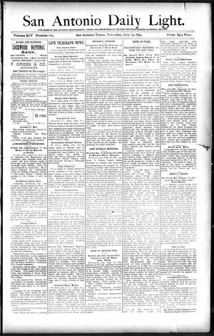 San Antonio Daily Light. (San Antonio, Tex.), Vol. 14, No. 154, Ed. 1 Thursday, July 19, 1894