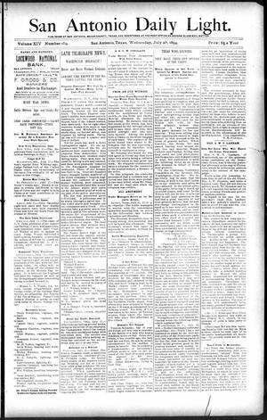 San Antonio Daily Light. (San Antonio, Tex.), Vol. 14, No. 159, Ed. 1 Wednesday, July 25, 1894