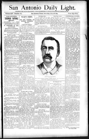 San Antonio Daily Light. (San Antonio, Tex.), Vol. 14, No. 162, Ed. 1 Saturday, July 28, 1894
