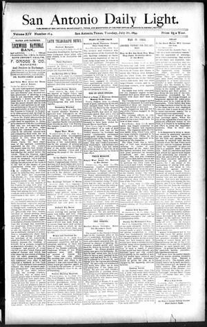 San Antonio Daily Light. (San Antonio, Tex.), Vol. 14, No. 164, Ed. 1 Tuesday, July 31, 1894