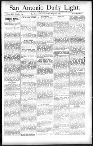San Antonio Daily Light. (San Antonio, Tex.), Vol. 14, No. 174, Ed. 1 Saturday, August 11, 1894