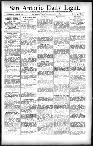 San Antonio Daily Light. (San Antonio, Tex.), Vol. 14, No. 182, Ed. 1 Tuesday, August 21, 1894