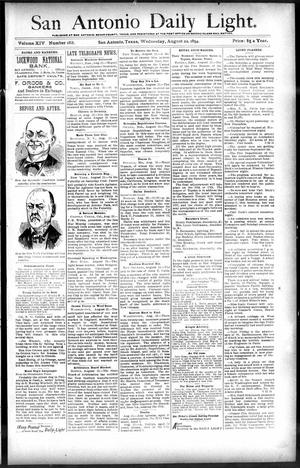 San Antonio Daily Light. (San Antonio, Tex.), Vol. 14, No. 183, Ed. 1 Wednesday, August 22, 1894