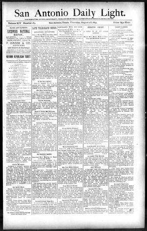 San Antonio Daily Light. (San Antonio, Tex.), Vol. 14, No. 184, Ed. 1 Thursday, August 23, 1894