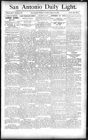 San Antonio Daily Light. (San Antonio, Tex.), Vol. 14, No. 188, Ed. 1 Tuesday, August 28, 1894