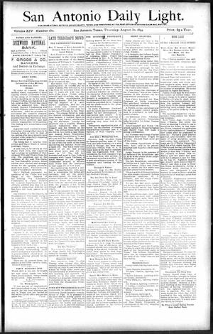 San Antonio Daily Light. (San Antonio, Tex.), Vol. 14, No. 190, Ed. 1 Thursday, August 30, 1894