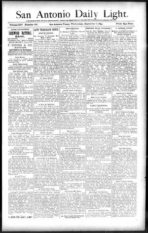San Antonio Daily Light. (San Antonio, Tex.), Vol. 14, No. 195, Ed. 1 Wednesday, September 5, 1894
