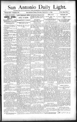San Antonio Daily Light. (San Antonio, Tex.), Vol. 14, No. 199, Ed. 1 Monday, September 10, 1894