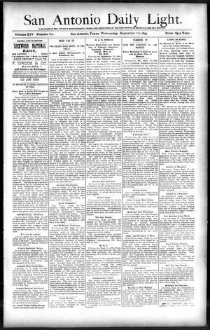 San Antonio Daily Light. (San Antonio, Tex.), Vol. 14, No. 201, Ed. 1 Wednesday, September 12, 1894