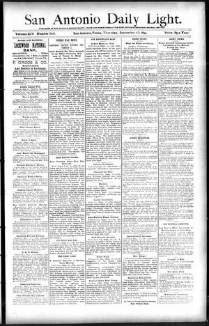 San Antonio Daily Light. (San Antonio, Tex.), Vol. 14, No. 202, Ed. 1 Thursday, September 13, 1894