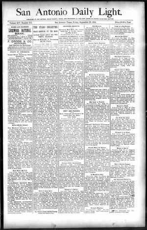 San Antonio Daily Light. (San Antonio, Tex.), Vol. 14, No. 215, Ed. 1 Friday, September 28, 1894