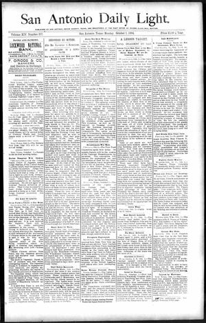 San Antonio Daily Light. (San Antonio, Tex.), Vol. 14, No. 217, Ed. 1 Monday, October 1, 1894