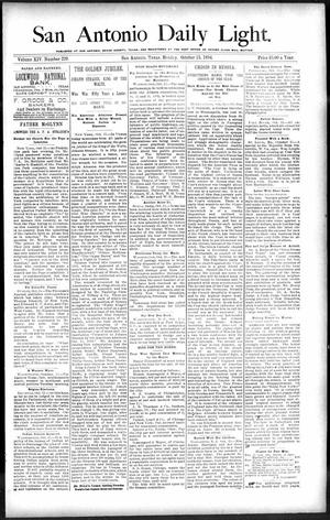 San Antonio Daily Light. (San Antonio, Tex.), Vol. 14, No. 229, Ed. 1 Monday, October 15, 1894
