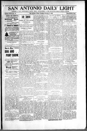 San Antonio Daily Light (San Antonio, Tex.), Vol. 18, No. 19, Ed. 1 Tuesday, February 8, 1898